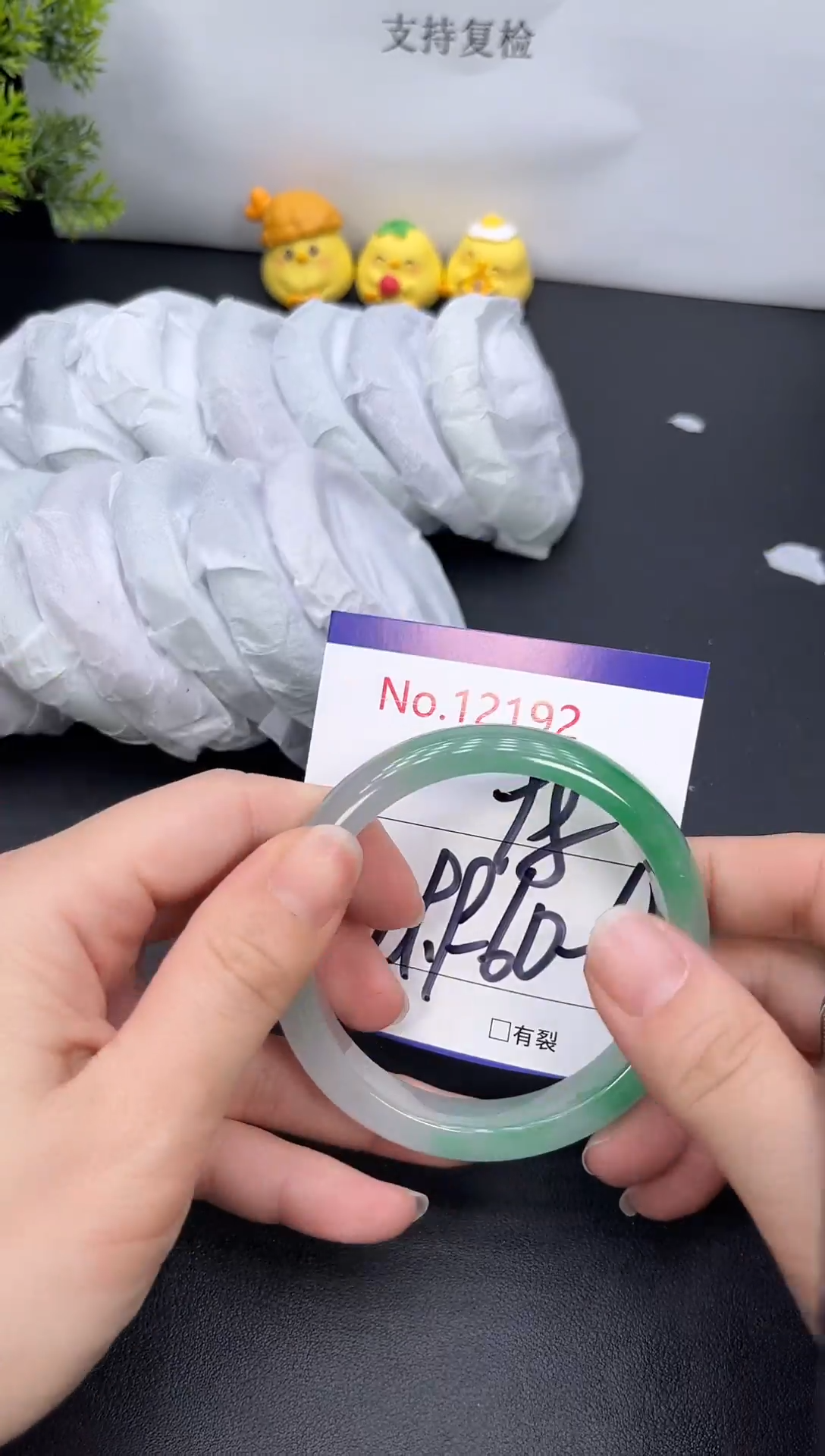 未镶嵌手镯翡翠12192