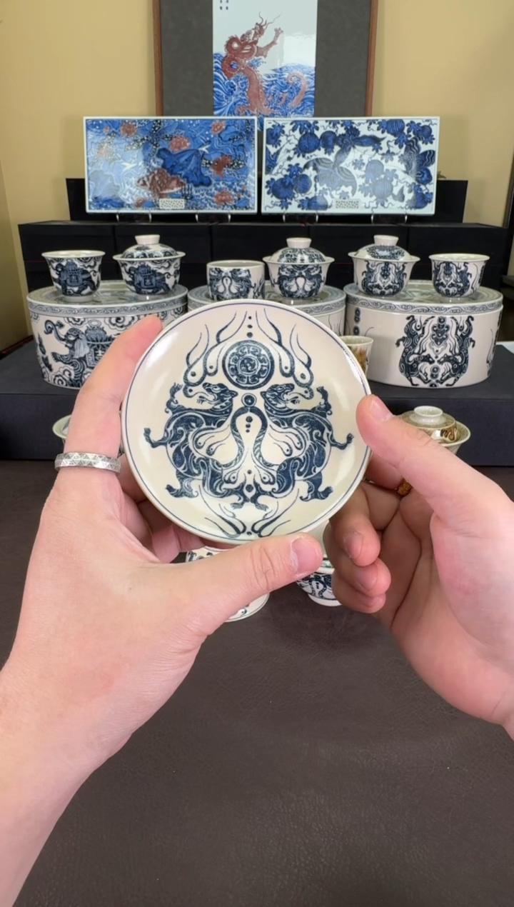 【闪购商品】二号釉虎符纹盖置