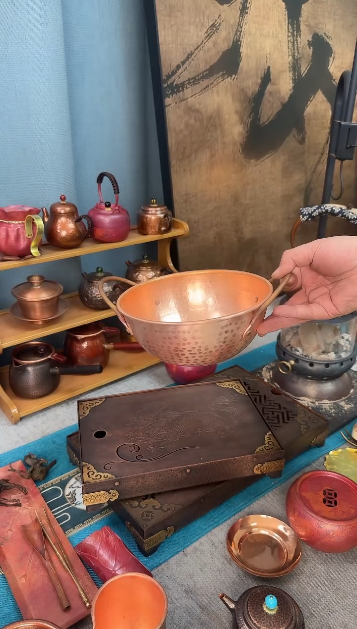 一斤多纯紫铜清汤锅 - 直径19 底部直径11