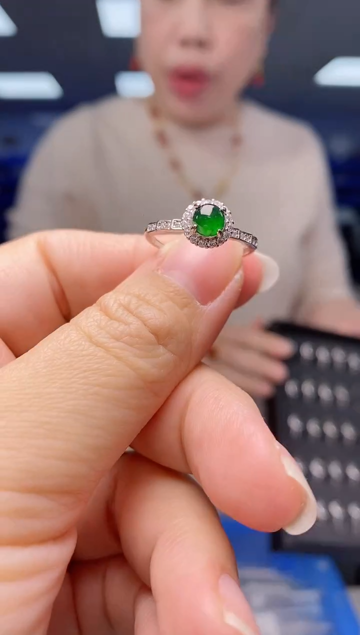 【闪购商品】翡翠戒指银S925镶嵌   JZ2847