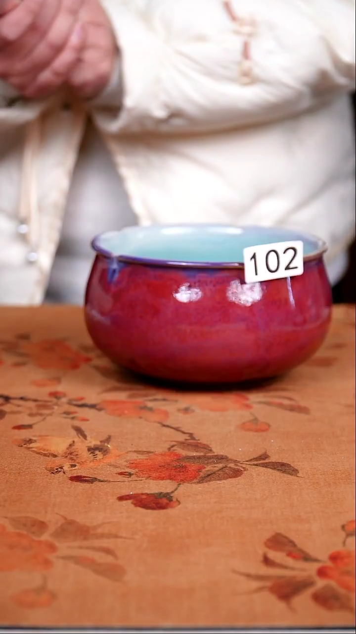 全品钧瓷茶器摆件