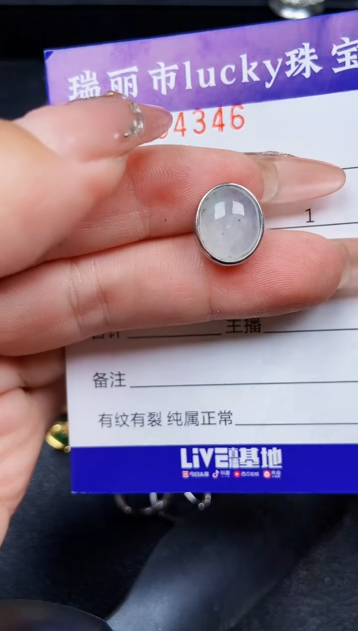 翡翠银S925镶嵌颈饰4346