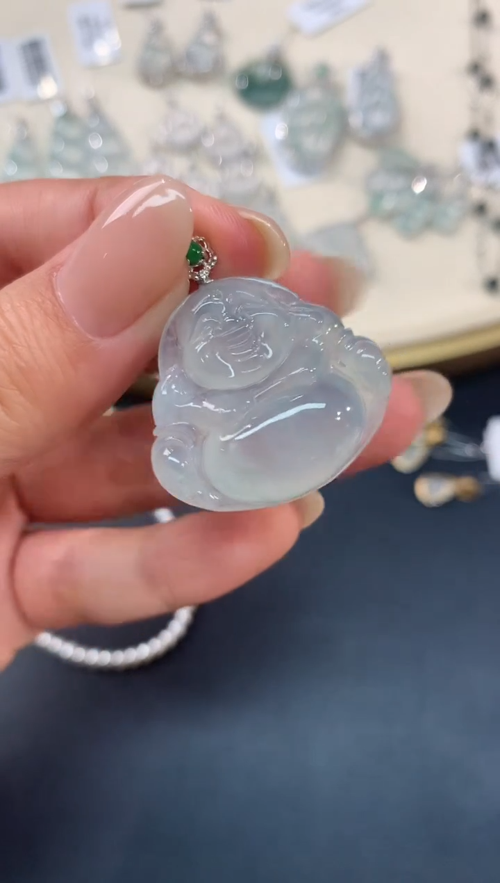 【闪购商品】翡翠吊坠(不含链)18K金镶嵌A369|2580