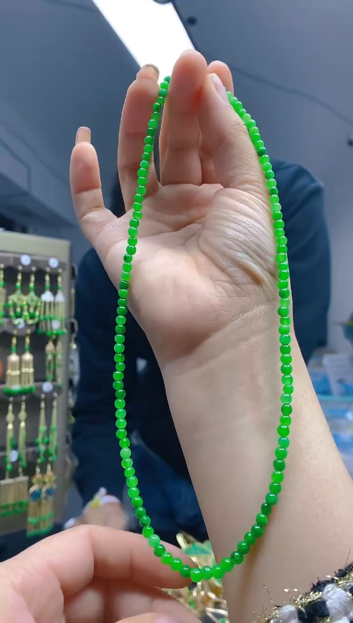 【闪购商品】翡翠耳饰合金0413翡翠锁骨链