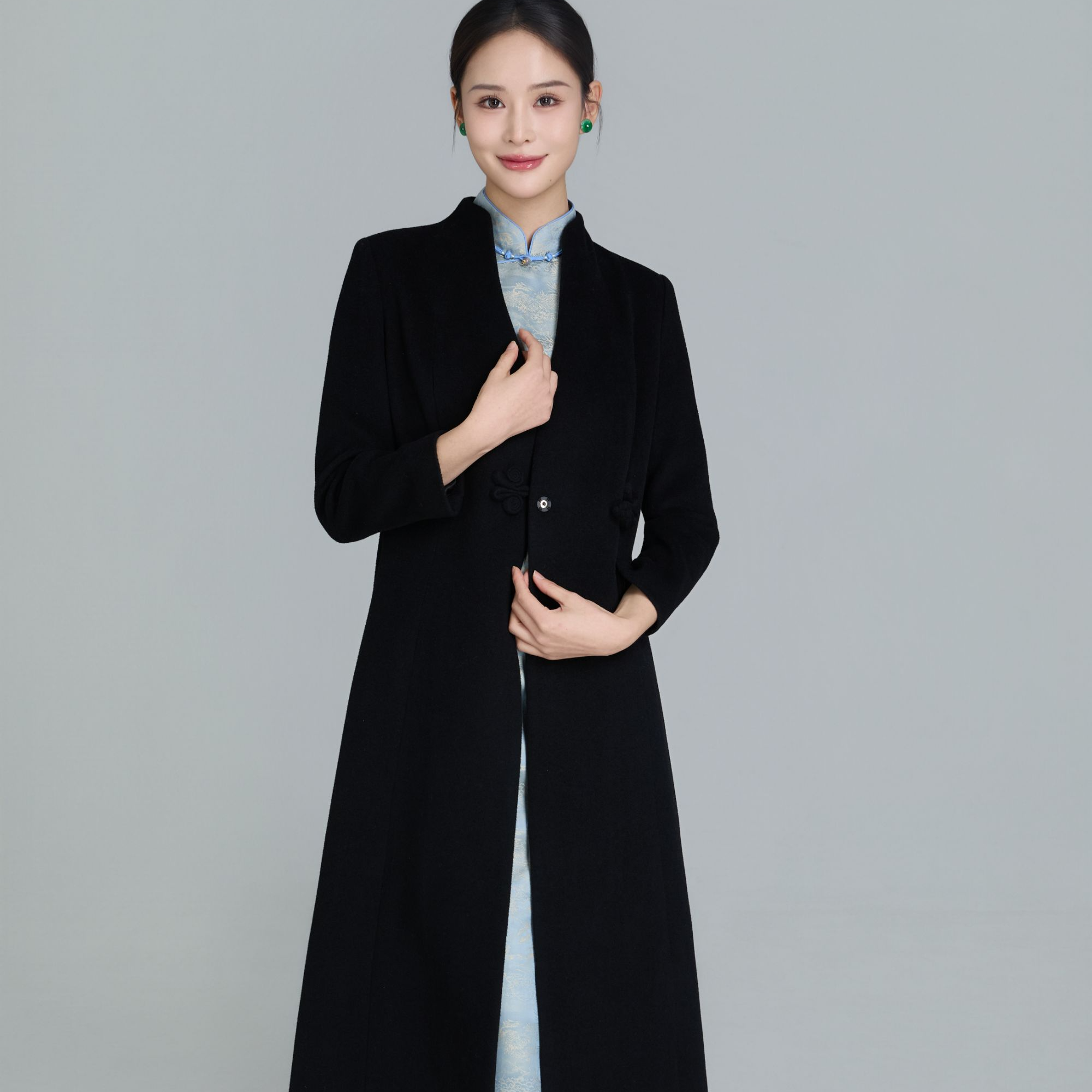 格格手工盘扣羊毛大衣G74EJ020499