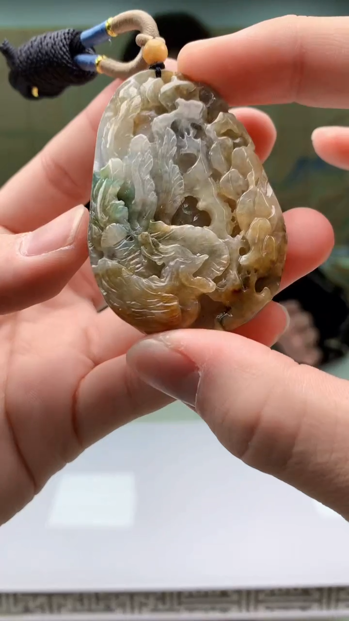 【闪购商品】定制翡翠未镶嵌4917bb-毛货挂件13