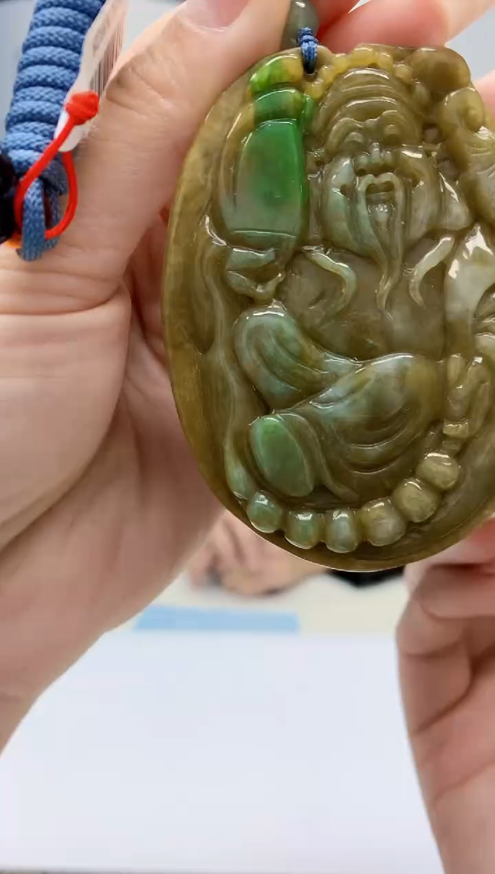 【闪购商品】定制翡翠未镶嵌4812lr-毛货挂件64