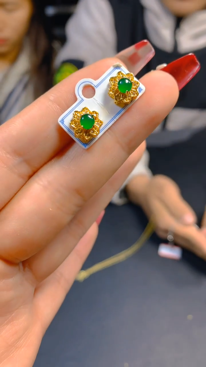 【闪购商品】翡翠耳饰未镶嵌0682698971多样性发一