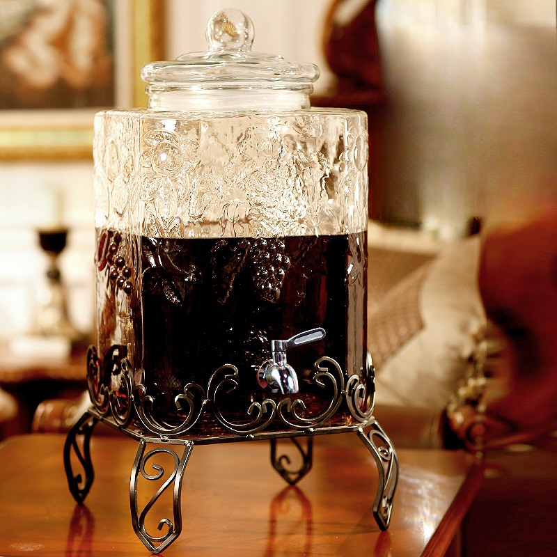 （36斤收到货清洗下）青梅泡酒专用玻璃瓶果汁罐泡酒罐加厚带水龙头