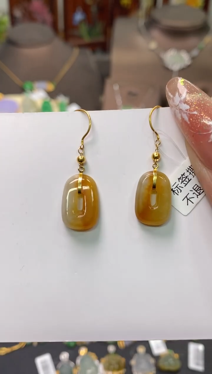 【闪购商品】翡翠颈饰18K金镶嵌净货11028