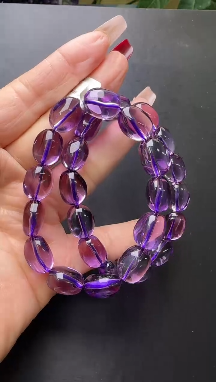 【闪购商品】水晶手串未镶嵌紫水晶随形手串多样性发一M30408
