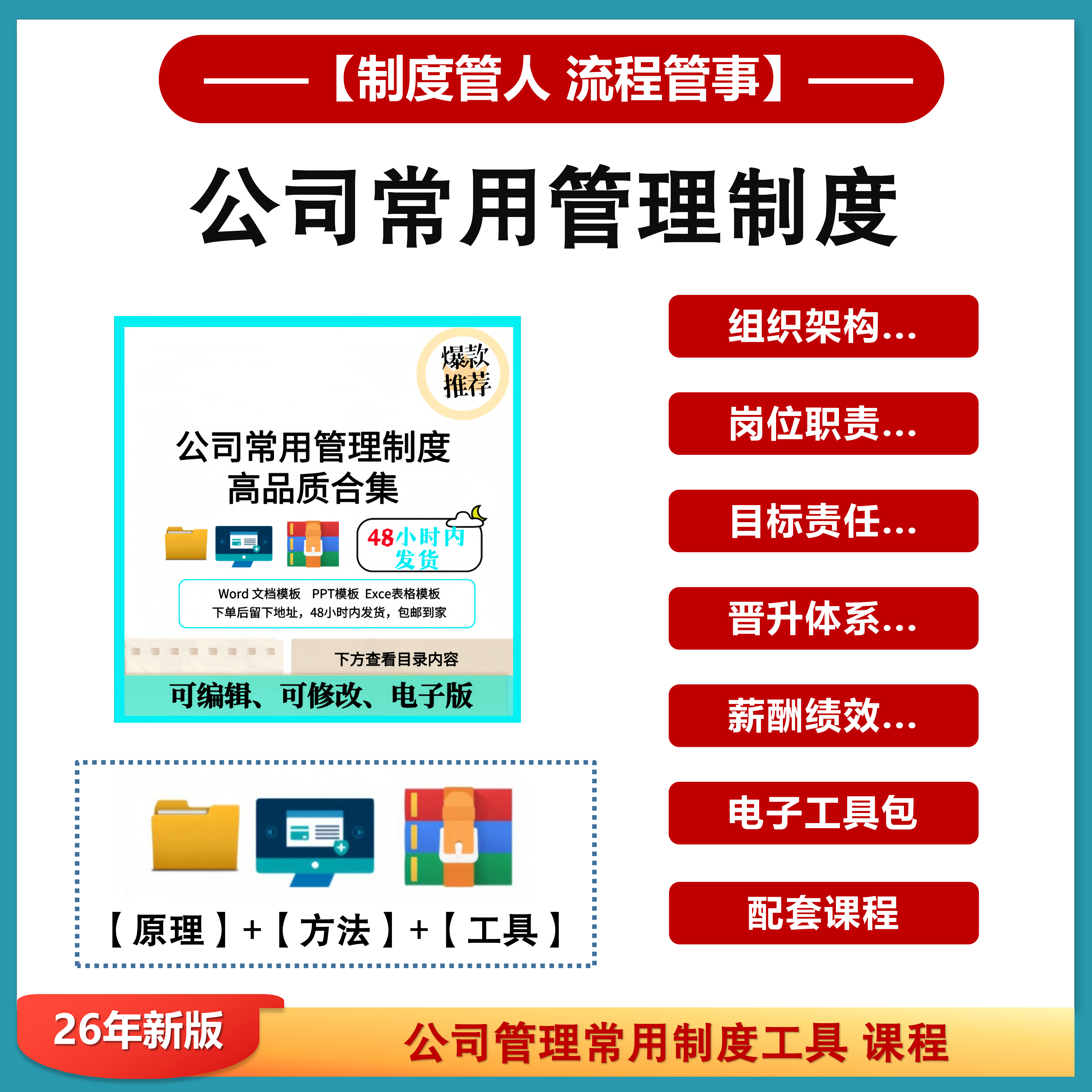 【官方正版】中小企业管理制度落地方案+公司管理制度工具包商品图