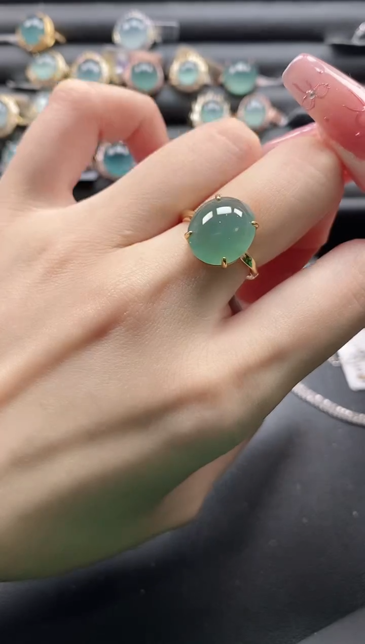【闪购商品】翡翠戒指银S925镶嵌1111