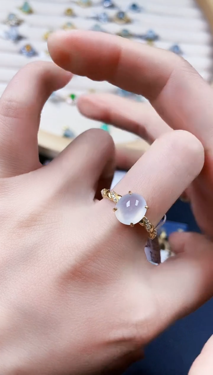 【闪购商品】翡翠戒指银S925镶嵌4564645