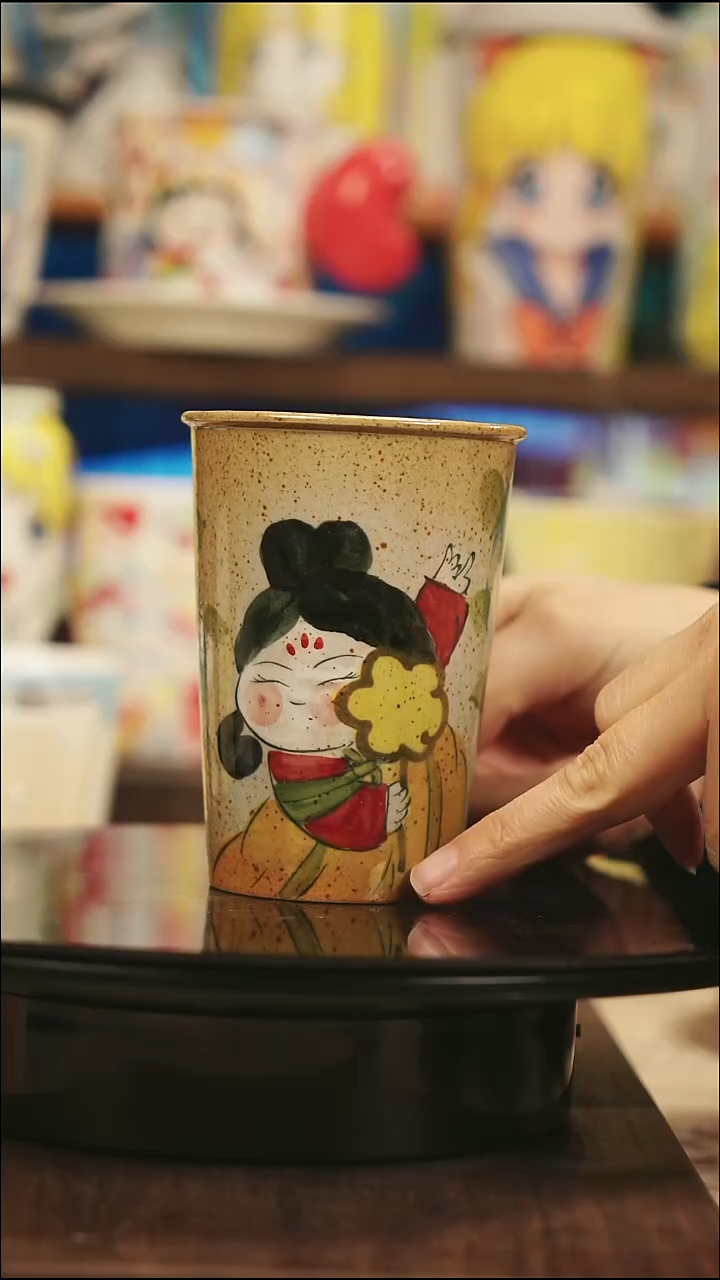 摆件陶景德镇手工手会陶瓷 