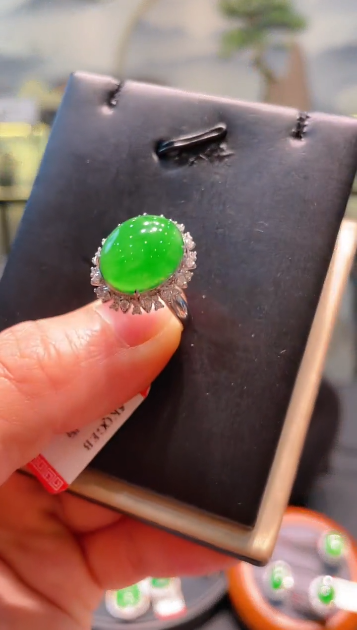 【闪购商品】翡翠颈饰18K金镶嵌A83天然A货翡翠