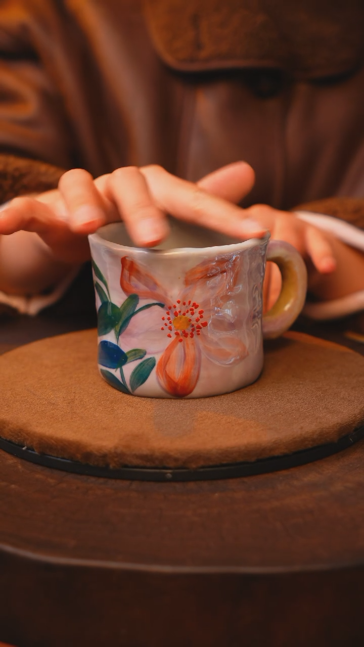 【闪购商品】瓷片景德镇手绘瓷器高温釉下彩---