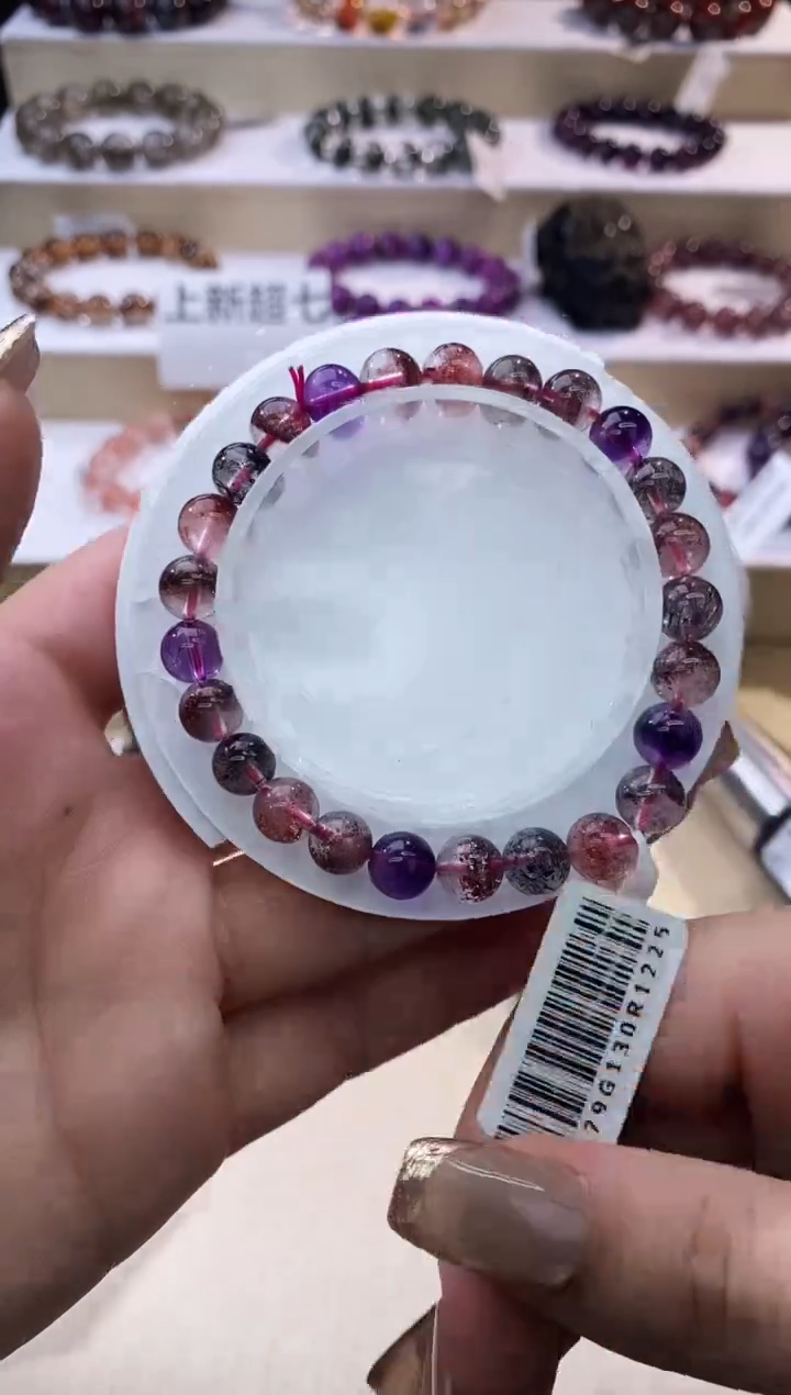 【闪购商品】水晶手链未镶嵌黑加仑超七8m+