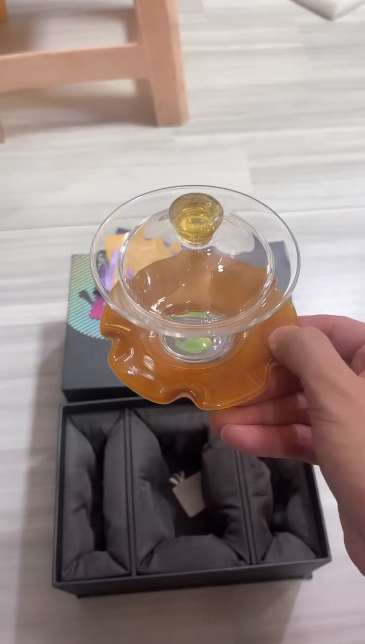 【闪购商品】绮彩/禾荷盖碗/金玉.。