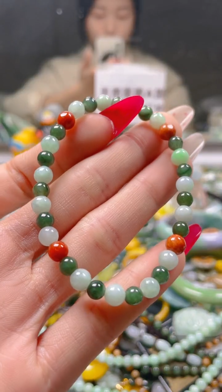 【闪购商品】翡翠颈饰未镶嵌5MM/D/翡翠A货一图一物