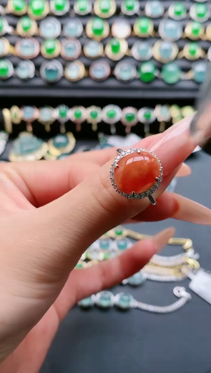 【闪购商品】翡翠戒指银S925镶嵌1111111