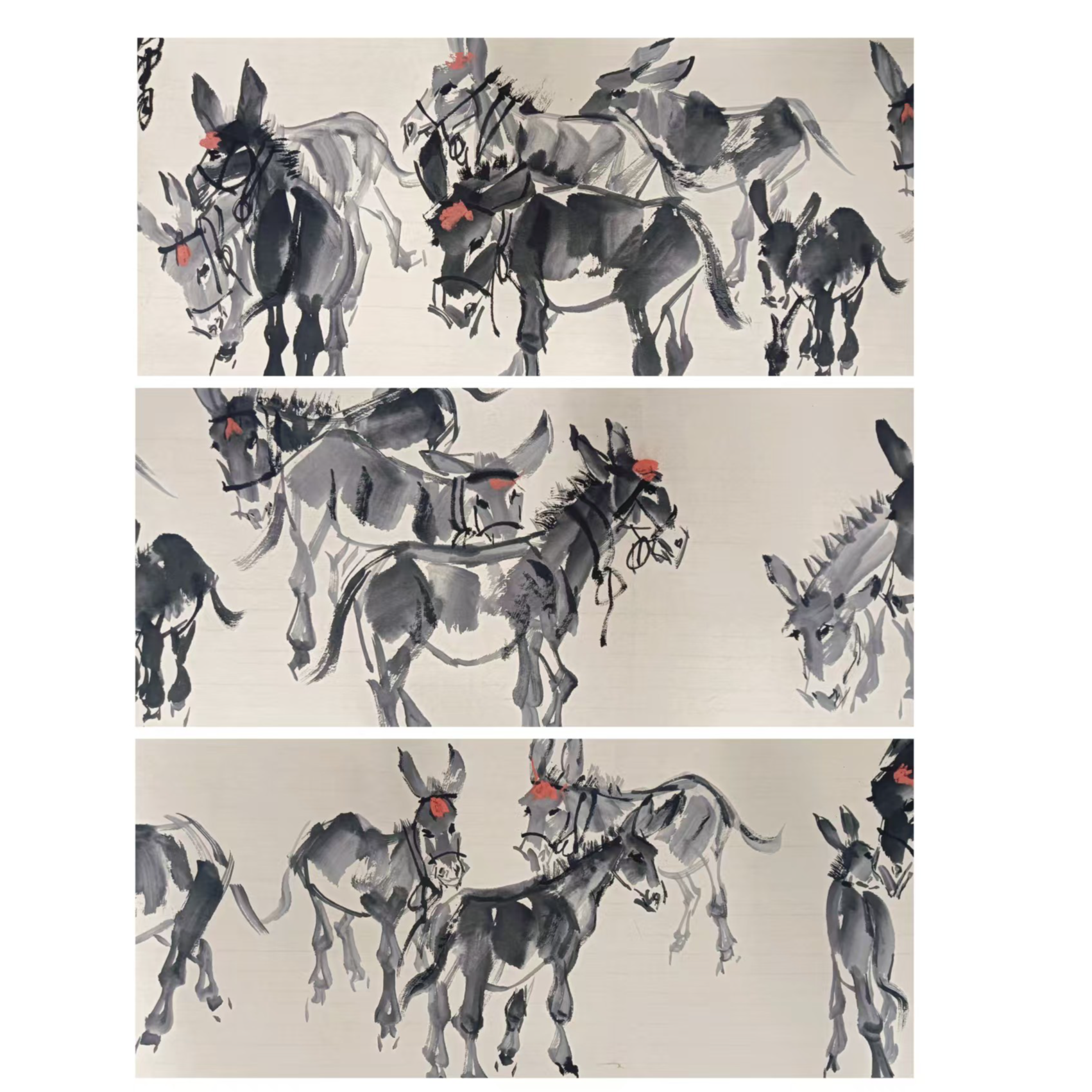 黄 款驴小长卷300*33约8.9平尺