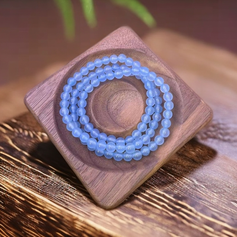 佳玺甄选 天然玉石 007 天青蓝 天青冻三圈6mm