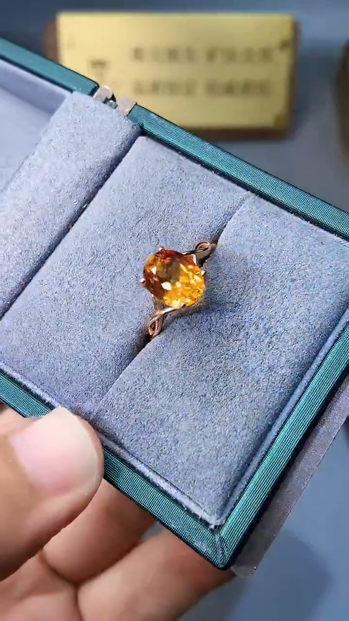 【闪购商品】彩色蓝宝石戒指银S925镶嵌35444