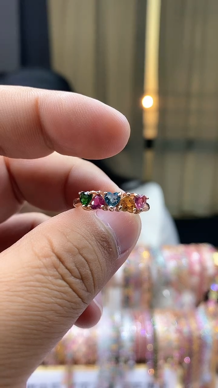 【闪购商品】碧玺戒指银S925镶嵌24345354354345