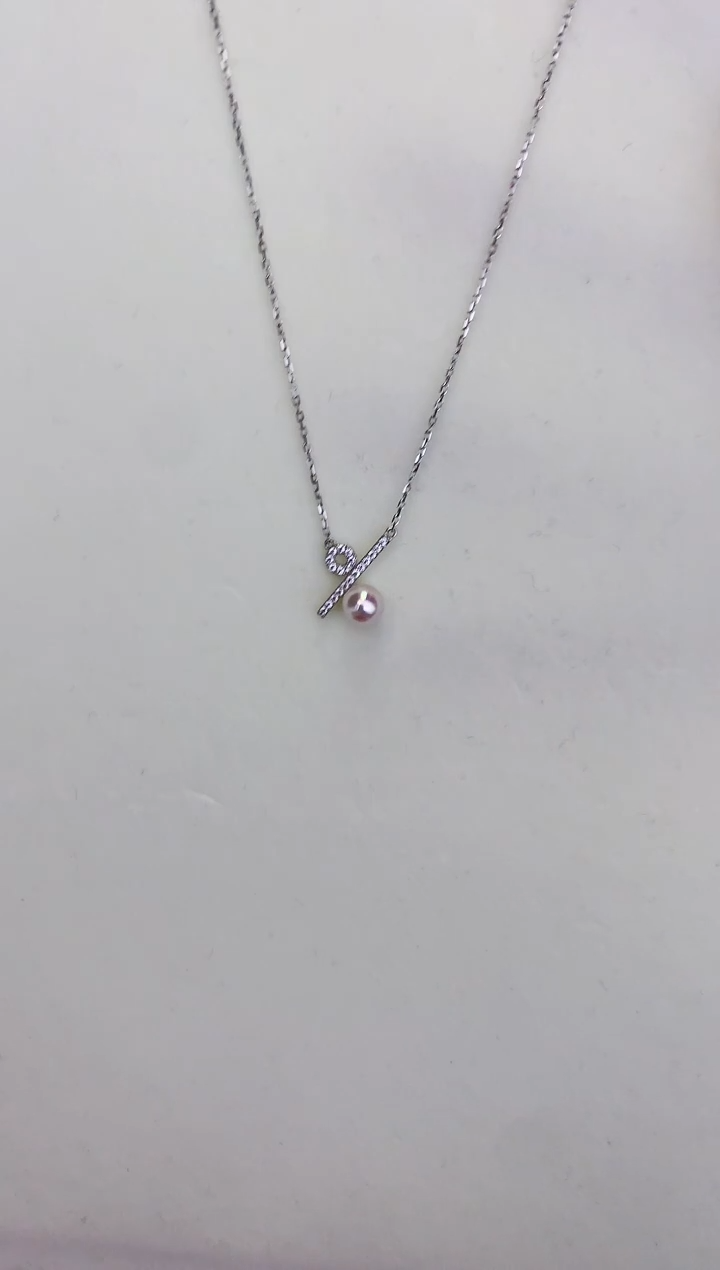 银S925镶嵌DA海水珍珠 GD087 akoya套链