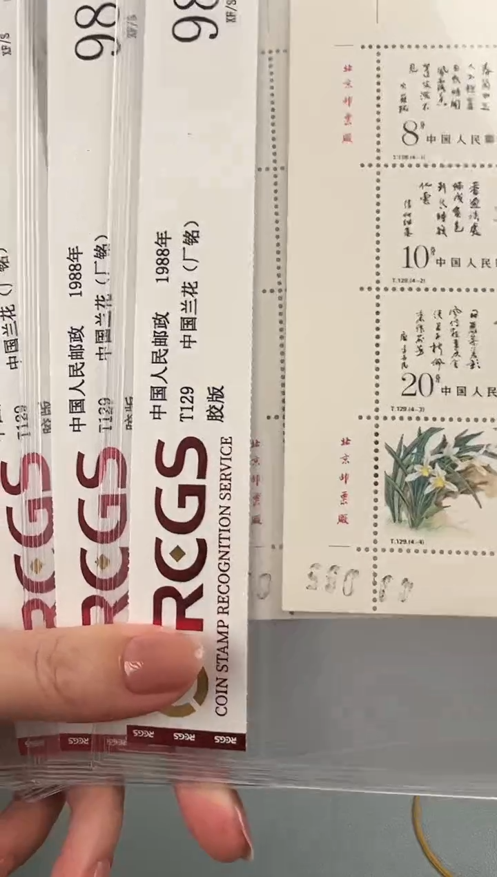 T129中国兰花双厂铭带版号评级98分