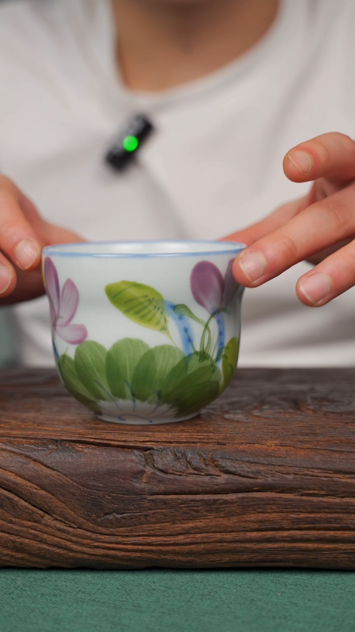 瓷片41寻一缕瓷香杯釉下手工手绘瓷器