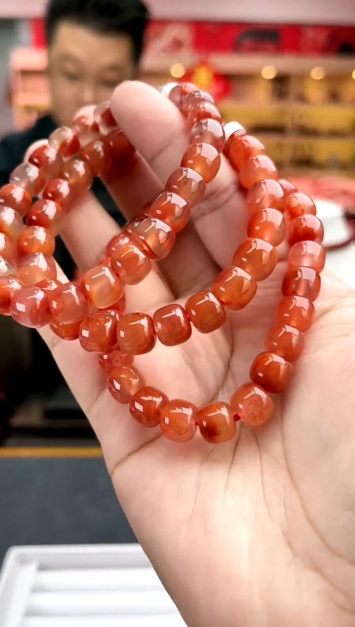 南红玛瑙未镶嵌卡9飘花老型单圈-多样性发一件一件13