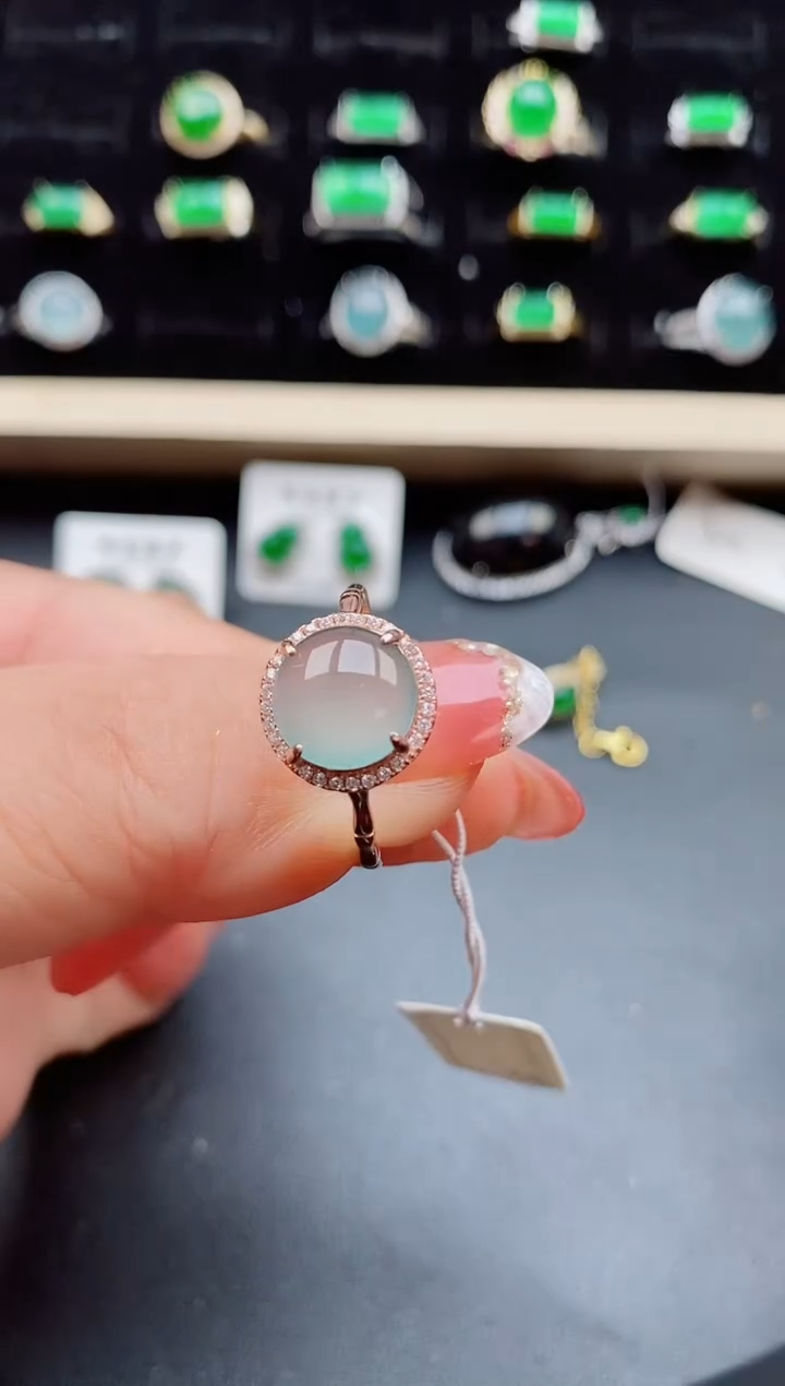 【闪购商品】翡翠戒指银S925镶嵌50850