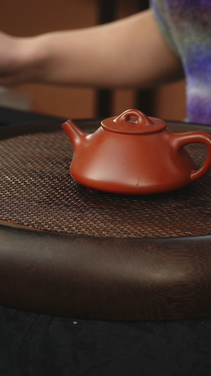 茶壶紫砂石瓢 朱泥