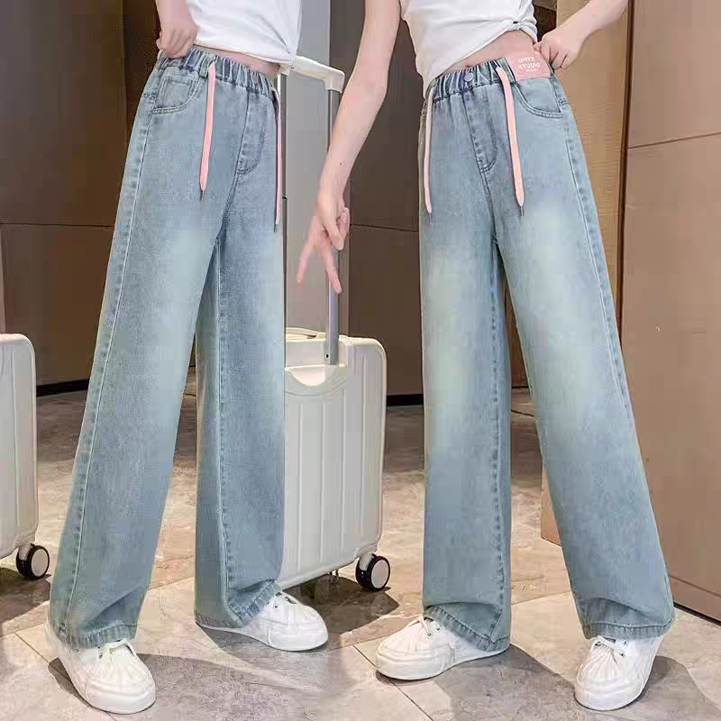 厂 【菲】 童时尚休闲阔腿牛仔裤 货号F34037A039 (H184)