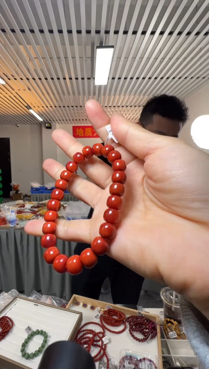 【闪购商品】南红玛瑙手串未镶嵌高品瓦西料南红老型珠单圈手串