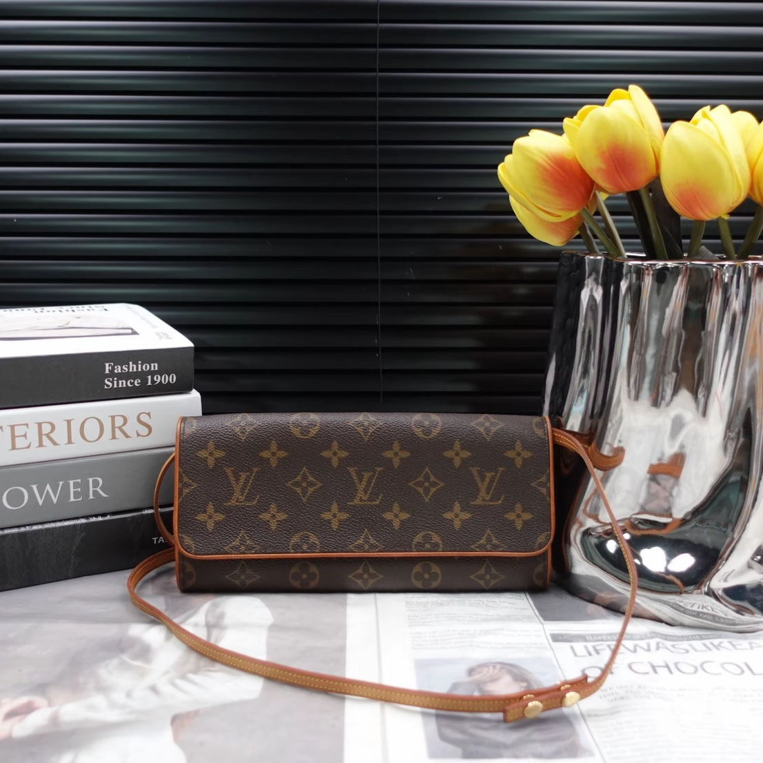 95新 LouisVuitton/路易威登 老花斜挎包