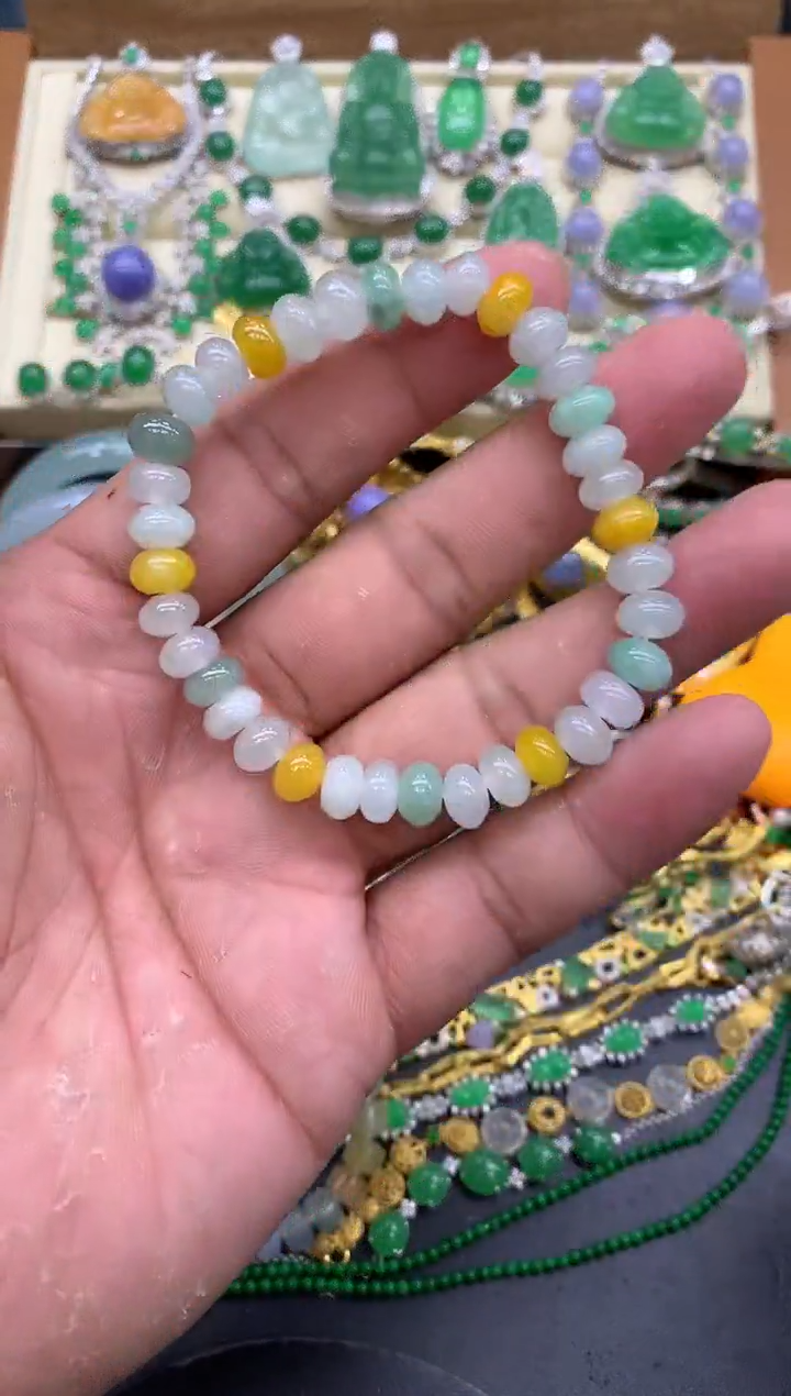 未镶嵌手串翡翠258-中国好珍宝