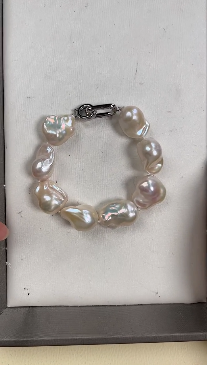 【闪购商品】淡水珍珠手链合金巴洛克手链