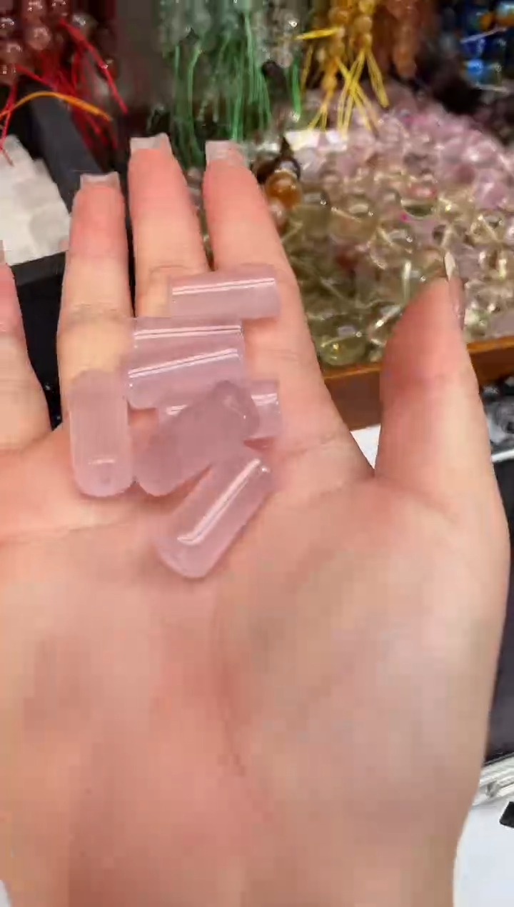 未镶嵌珠宝半成品水晶粉水晶   【一颗装】