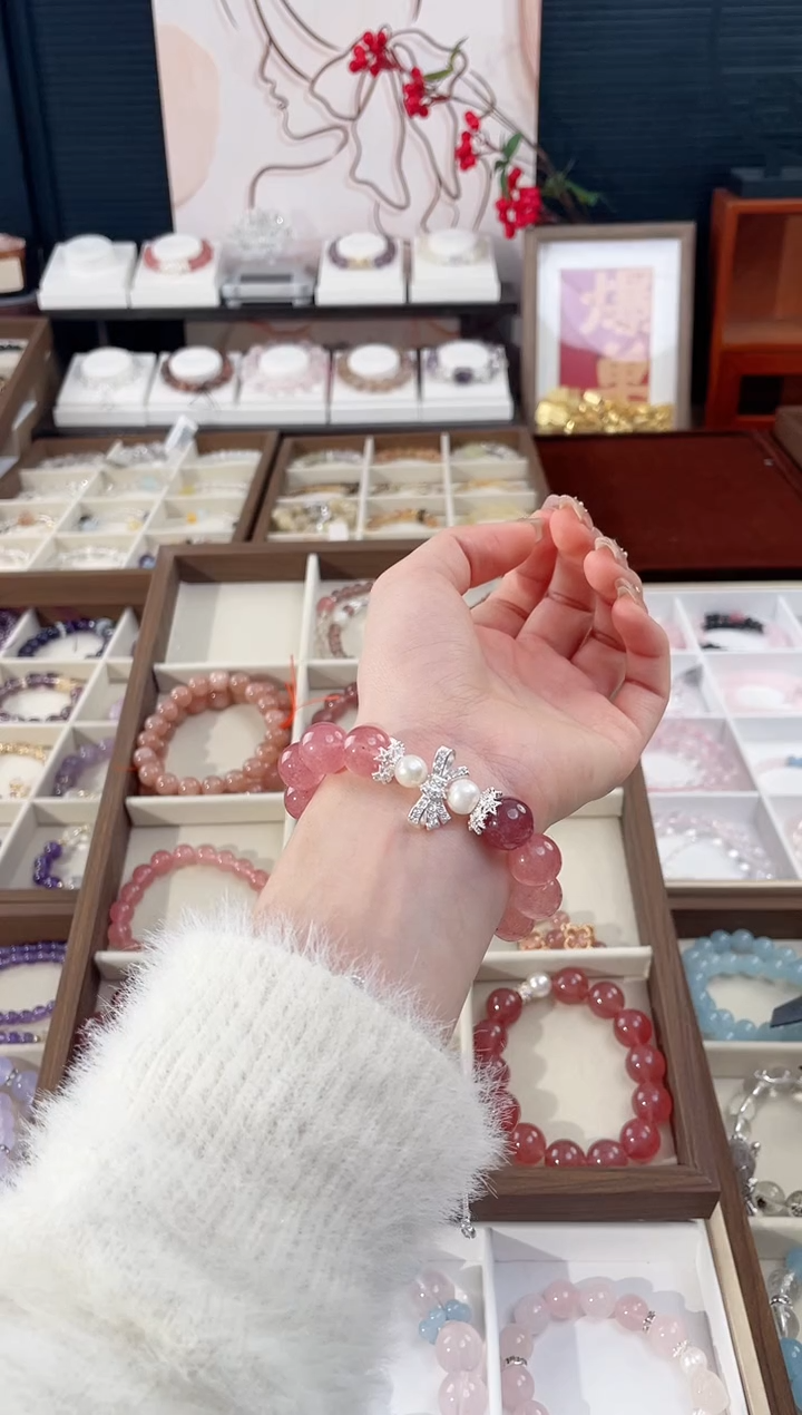 【闪购商品】水晶手链未镶嵌天然水晶单圈双圈素圈设计款气质