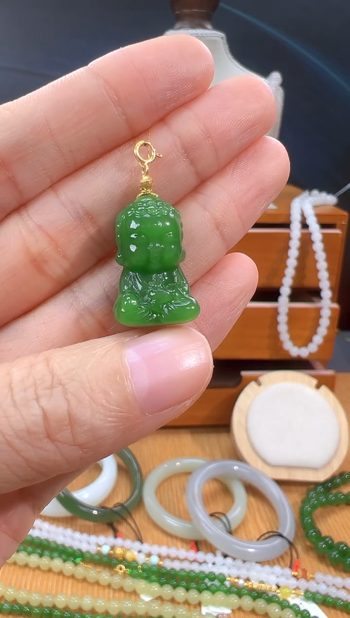 颈饰未镶嵌和田玉多样性拍一发一 cg