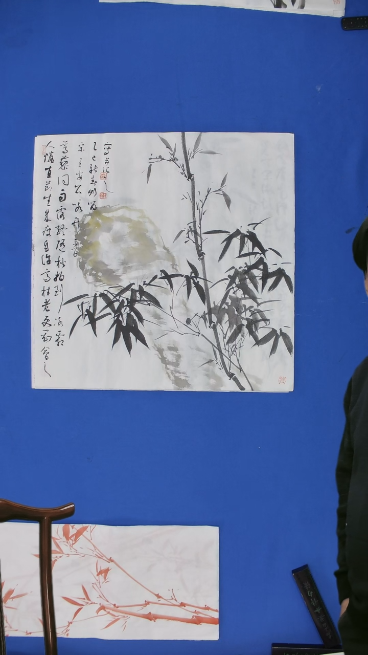 【闪购商品】国画刘啸老师竹子斗方