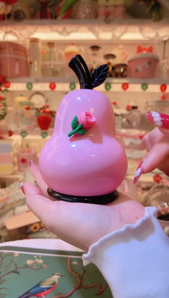 开播福利，仅剩一件！粉色鸭梨牙签罐