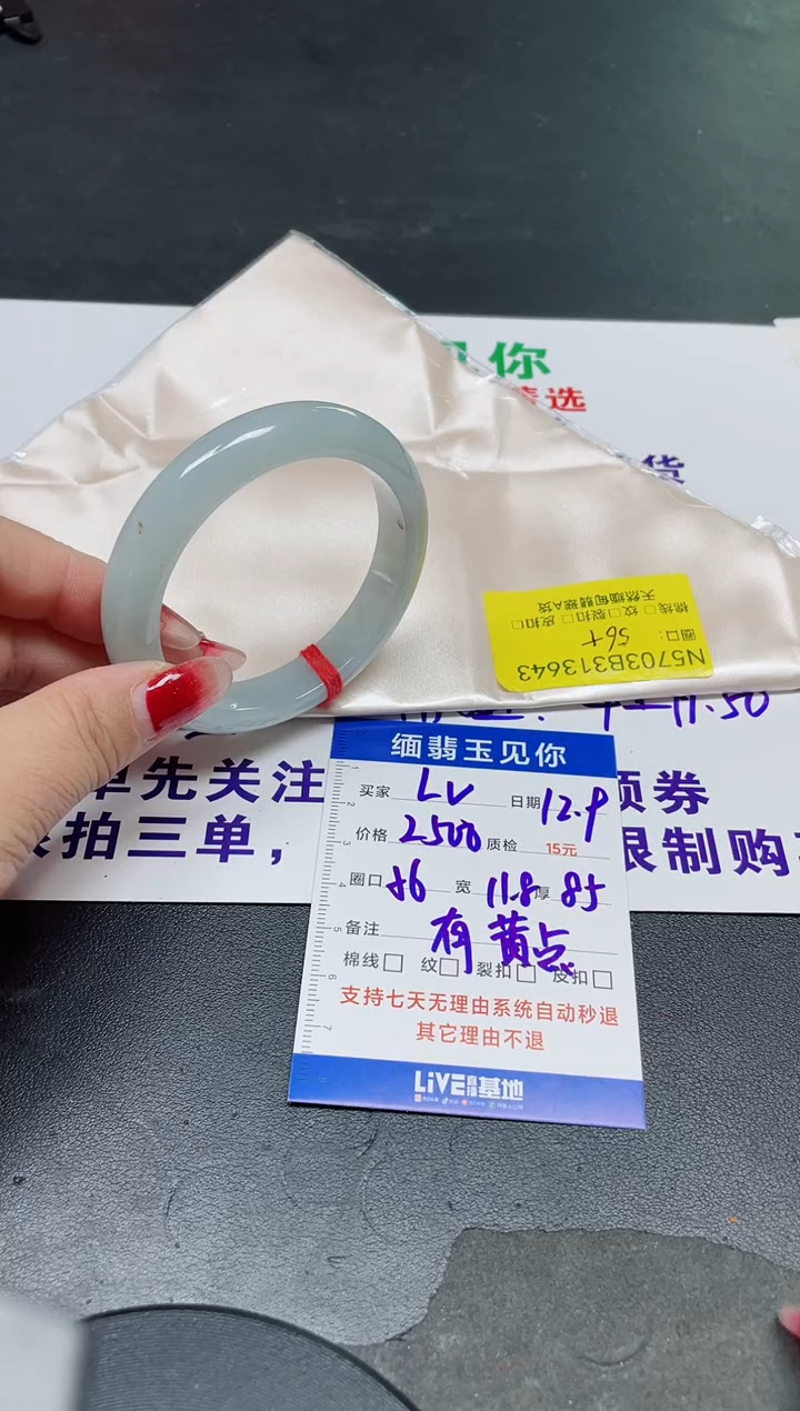 未镶嵌手镯翡翠L*56+/13643