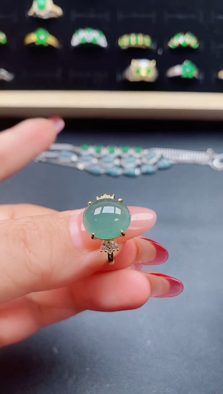 【闪购商品】翡翠戒指银S925镶嵌321321