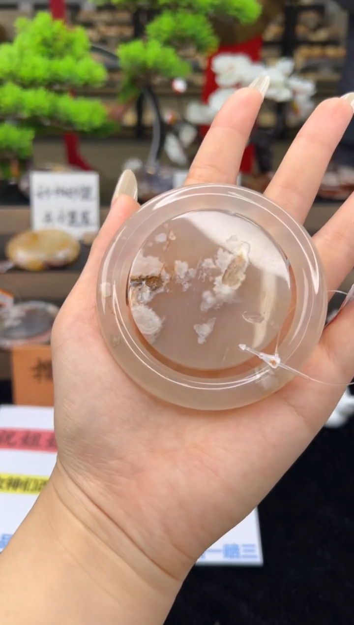 【闪购商品】石英质玉手镯未镶嵌57圈口（赠送镯心)22138