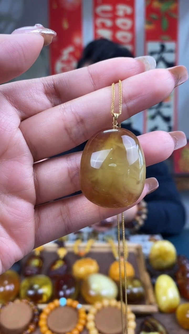 【闪购商品】琥珀裸石18K金镶嵌基地发货 一物一证 顺丰包邮