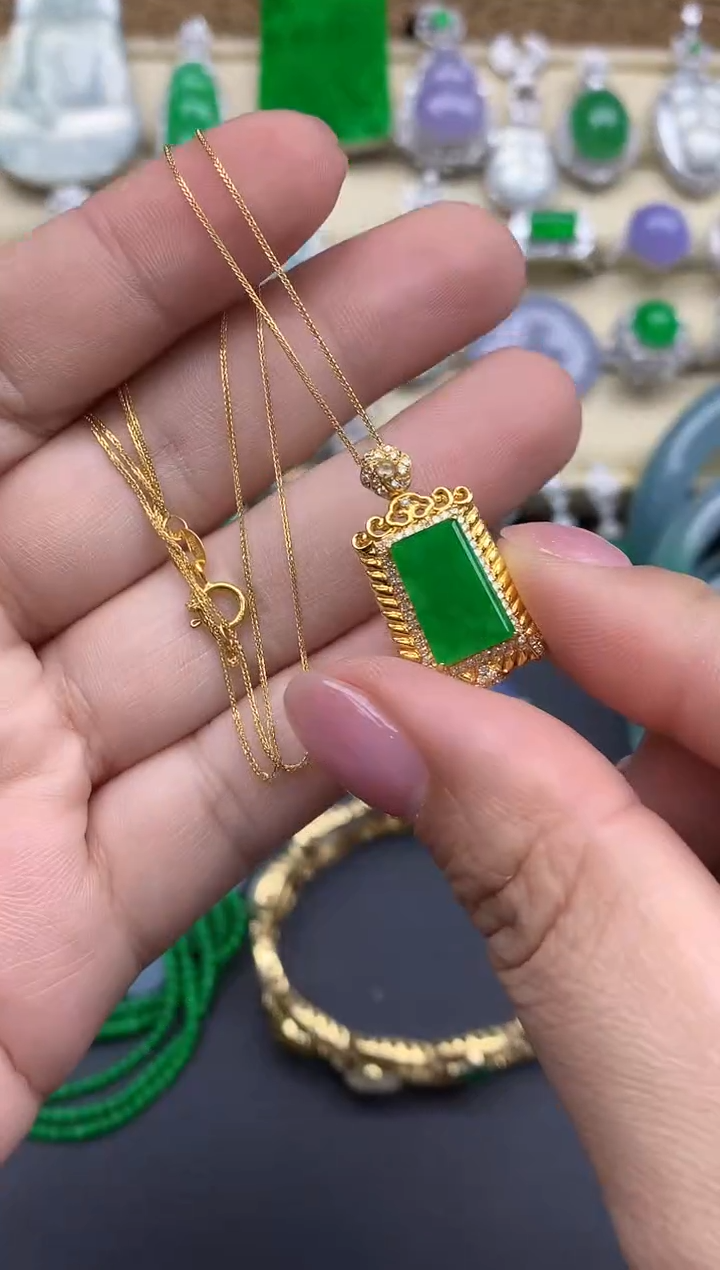 【闪购商品】翡翠颈饰18K金镶嵌319-中国好珍宝